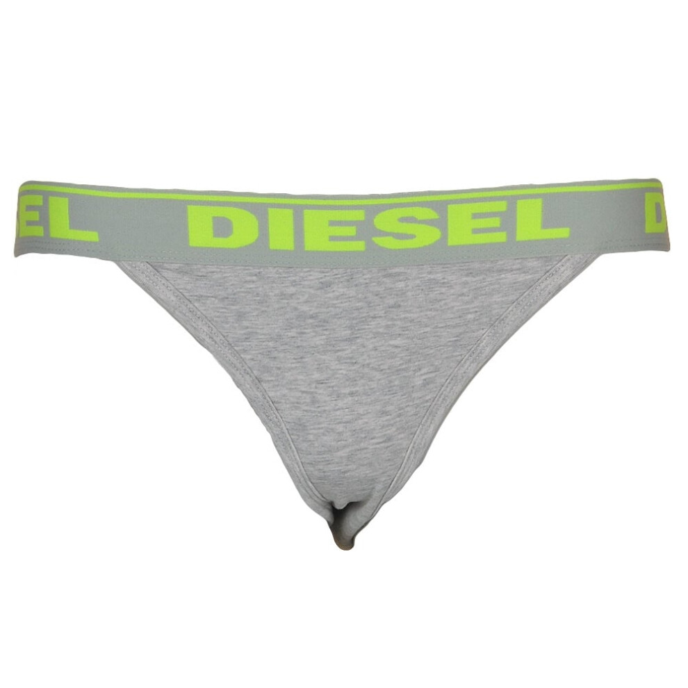 (XS) EBBYS Cotton Tanga Brief, Grey/neon