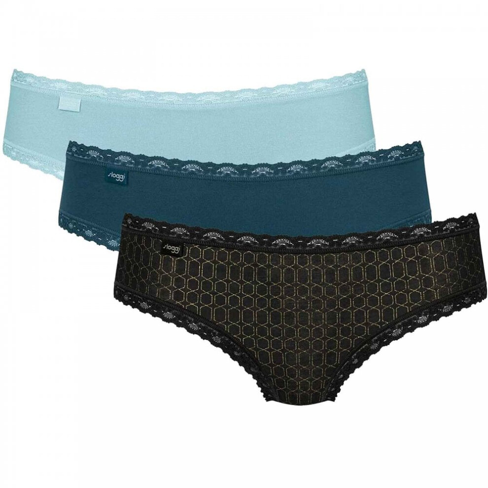 (16) 24/7 Weekend Hipster 3-Pack, Light Blue/Teal/Print