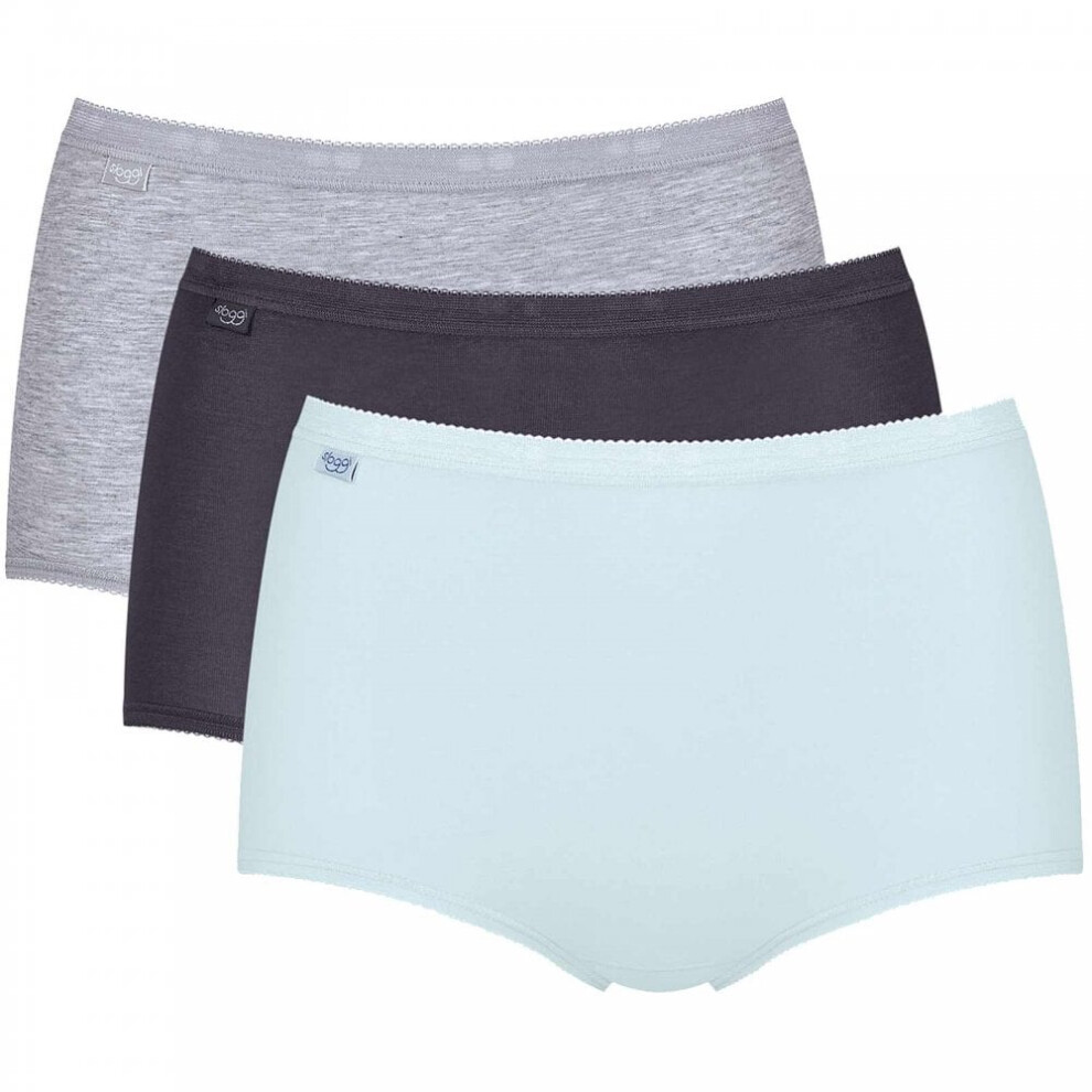 (10) Basic 3 Pack Maxi Brief, Grey / Ink Grey / Sky