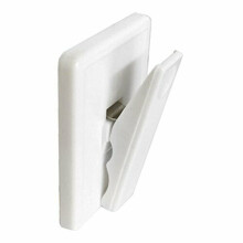 Self Adhesive Sprung Bill Clip Note Holder Bulk Hardware Plastic White Pack of 3