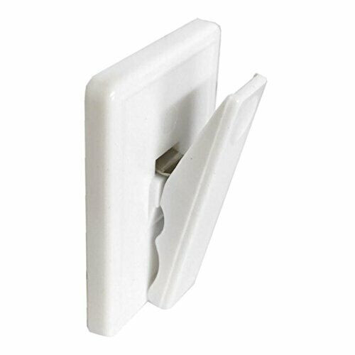 Self Adhesive Sprung Bill Clip Note Holder Bulk Hardware Plastic White Pack of 3