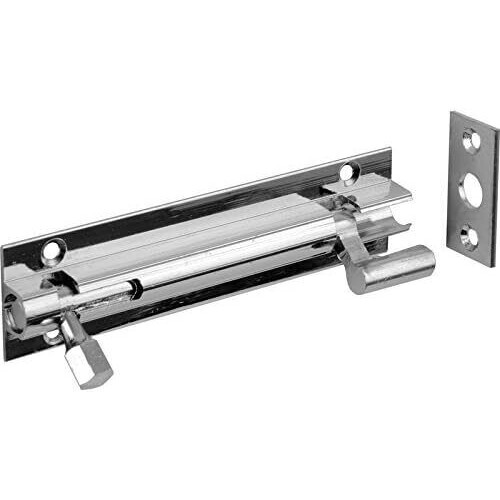 Door Bolt Chrome 100mm Necked