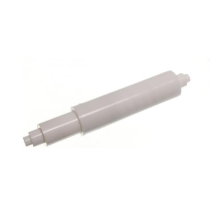 TOILET ROLL HOLDER SPARE WHITE PLASTIC SPRUNG ROLLER
