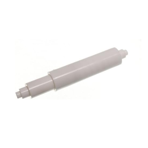 TOILET ROLL HOLDER SPARE WHITE PLASTIC SPRUNG ROLLER
