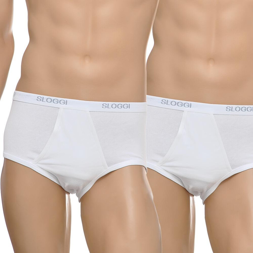 (XXL) 2-Pack Basic Men's Maxi Briefs, White