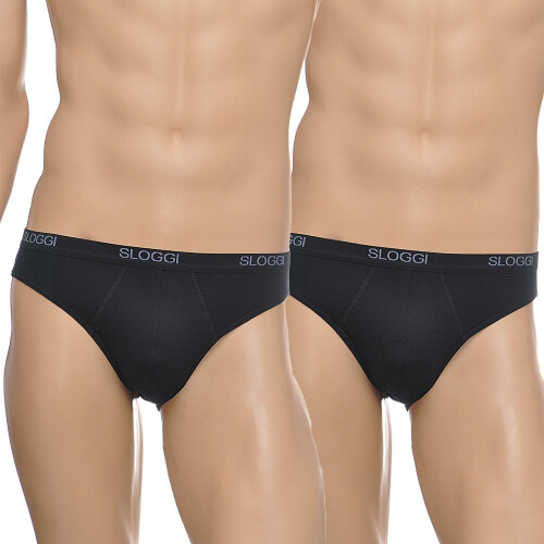 Sloggi (L) 2-Pack Basic Men's Mini Briefs, Black