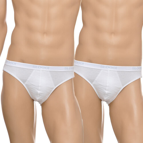 Sloggi (M) 2-Pack Basic Men's Mini Briefs, White