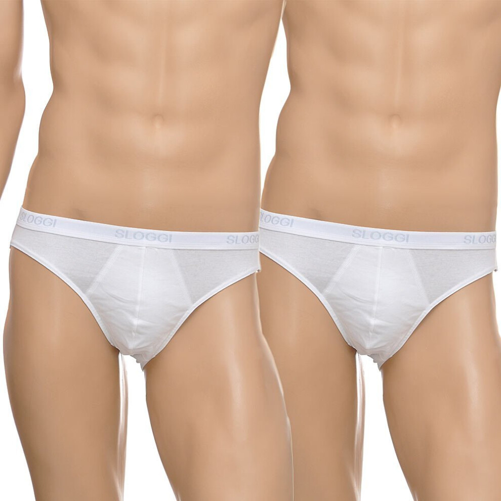 (M) 2-Pack Basic Men's Mini Briefs, White