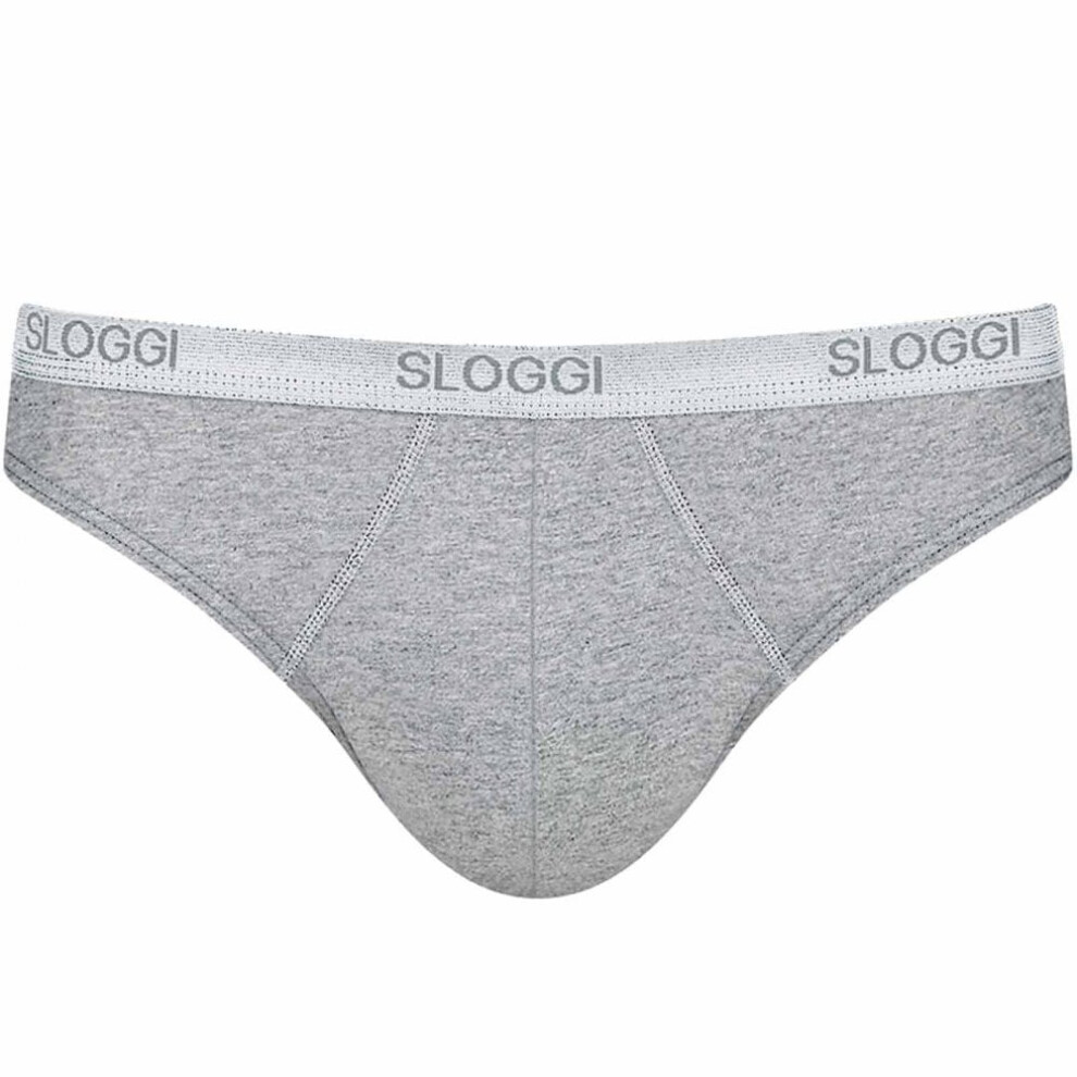 (XL) Basic Men's Mini Brief, Grey Melange