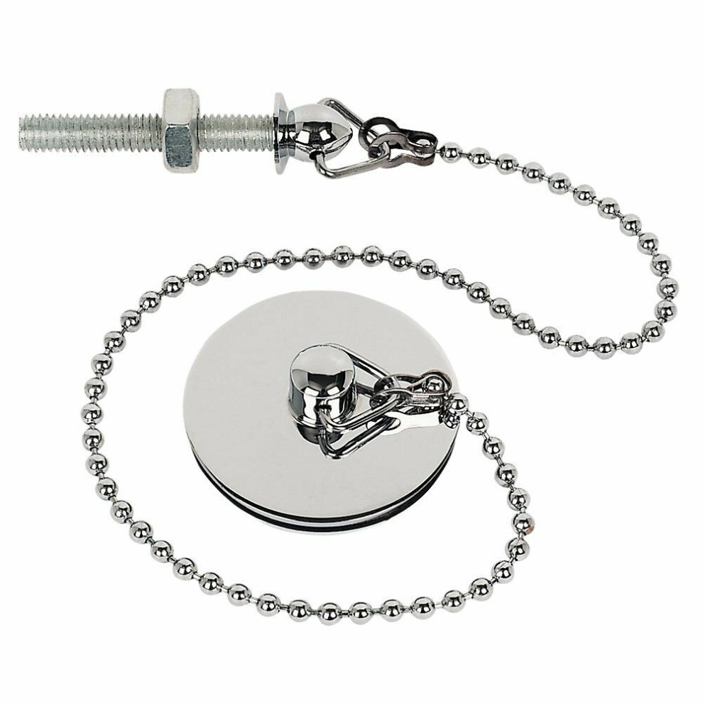 Photos - Tap Hidden Part Bathroom Basin Plug and Chain Chrome Finish With Stainless Steel Screw 12 Inch
