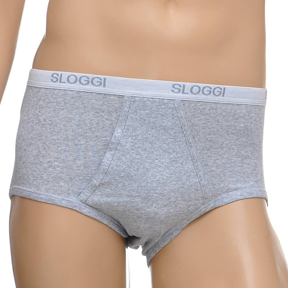 (XL) Basic Men's Maxi Brief, Grey Melange