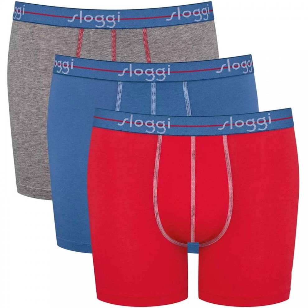 (2XL) Start 3-Pack Short, Red/Blue/Grey