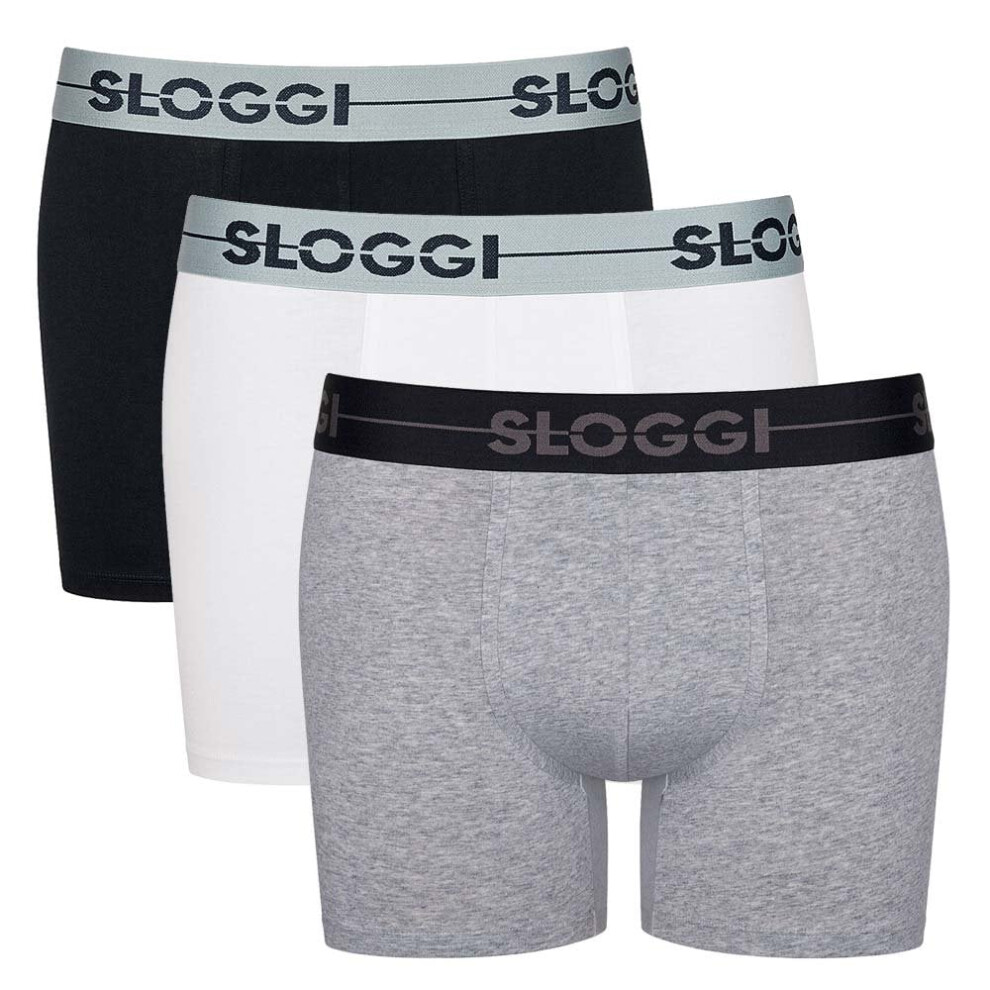 (S) GO 3-Pack Short, Black/Grey/White