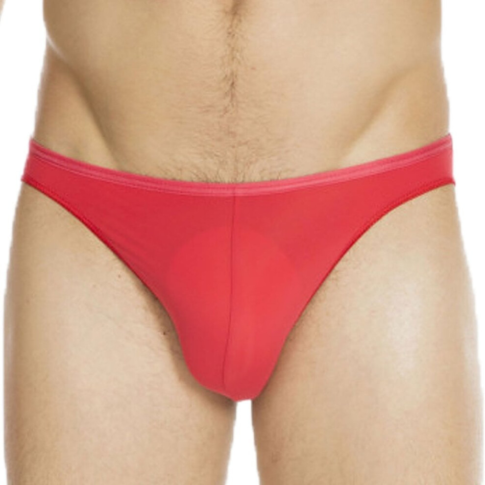 Hom Men's Red (L) Plumes Micro Brief,