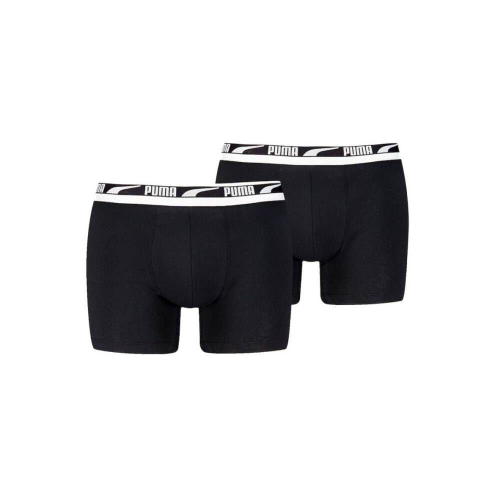 (XXL) 2-Pack Everyday Multi Logo Boxer Briefs, Black