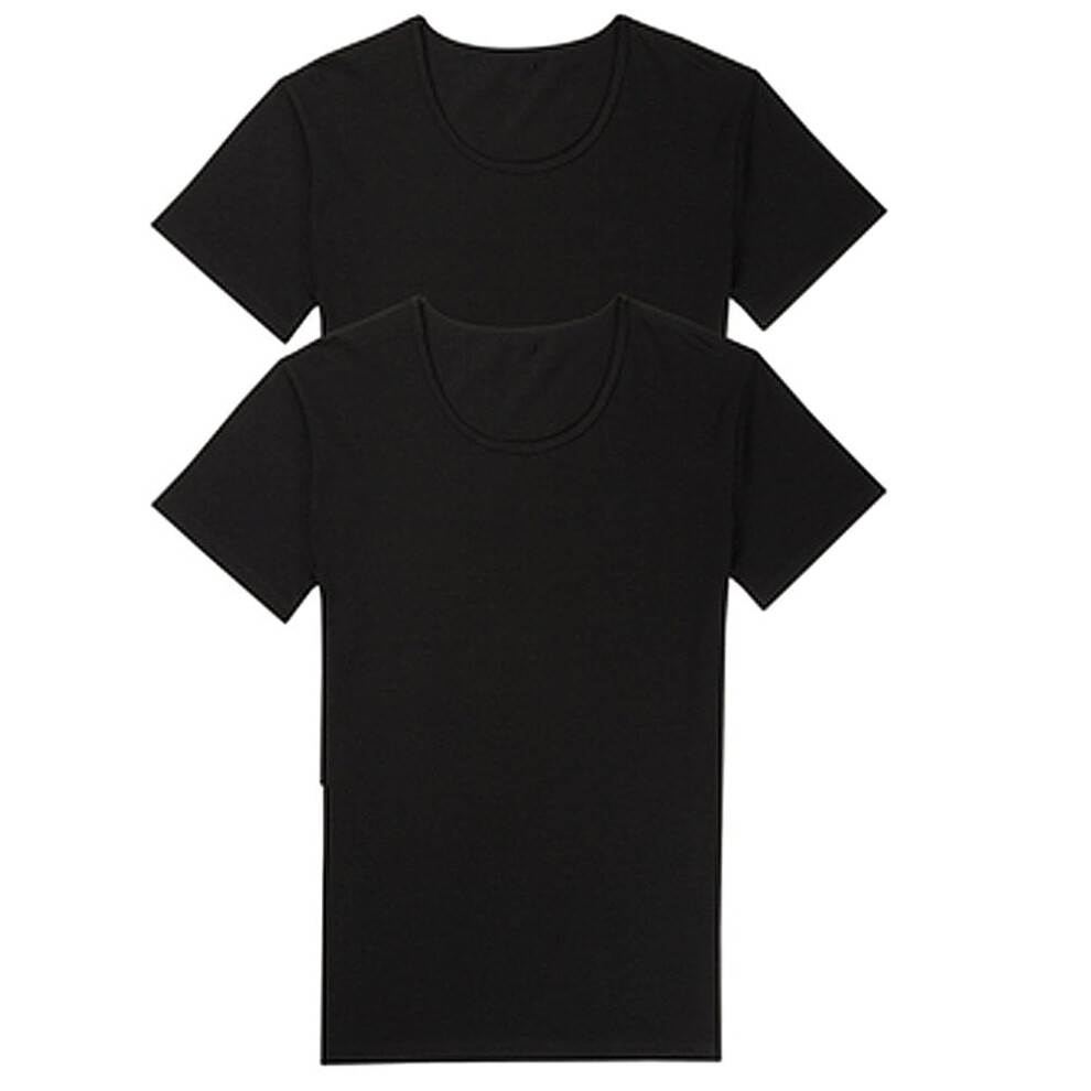 (S) 24/7 2-Pack Crew Neck T-Shirts, Black