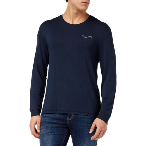 Ted Baker (M) Long-Sleeved Luxe Modal Lounge Top, Navy