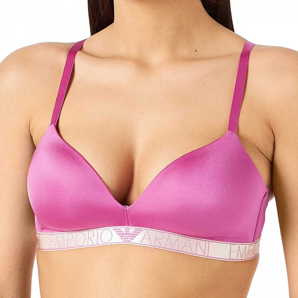 (M) Iconic Microfiber Padded Triangle Bra, Azalea