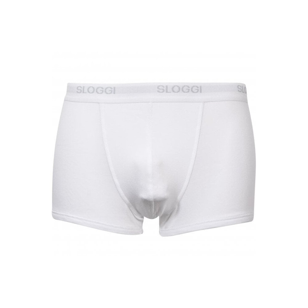 (S) Basic Short Boxer Trunk, White