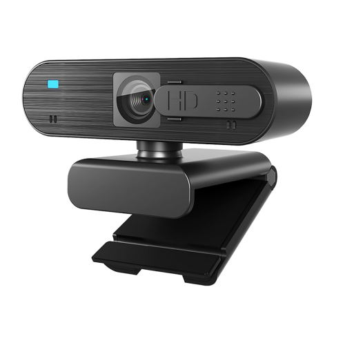 Webcam 1080P com microfone e capa de privacidade, webcam de streaming, foco automático para PC e laptop (preta)