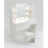 Westwood WestWood White Dressing Makeup Table Set Stool Adjust LED Mirror Shelves Drawers 9