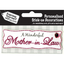 Pink Mother-In-Law DIY Greeting Card Toppers Personalise Handmade Cards Yourself