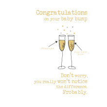 Baby Bump Congrats Sparkle Finished Greeting Card By Dandelion Stationery Cards