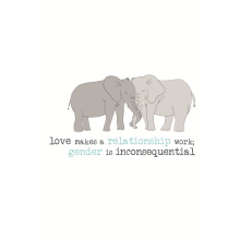 Love Not Gender Sparkle Finished Greeting Card By Dandelion Stationery