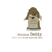Fabulous Daddy Sparkle Finished Greeting Card By Dandelion Stationery Cards