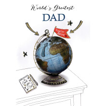 Father's Day Card World's Greatest Dad Joie De Vivre Embellished Greeting Cards