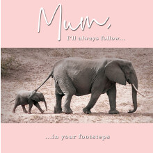 Mum I'll Always Follow In Your Footsteps Mother's Day Card Photo Finish Cards