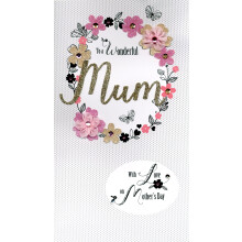 Wonderful Mum Boxed Luxury Lavish Mother's Day Card Keepsake Greeting Cards
