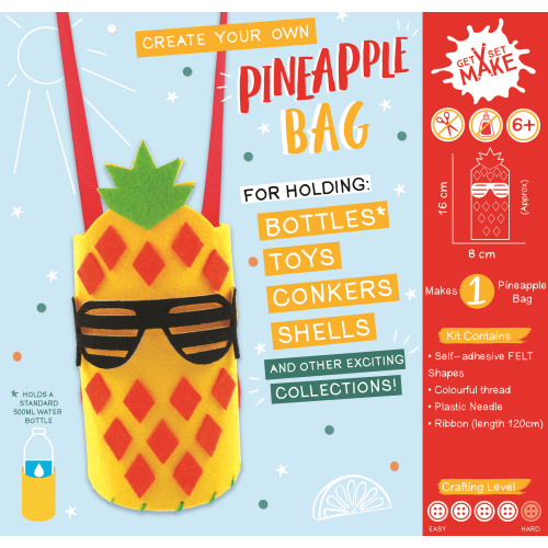 Get Set Make Create Your Own Pineapple Bottle Bag Felt Kids Craft Kits 1