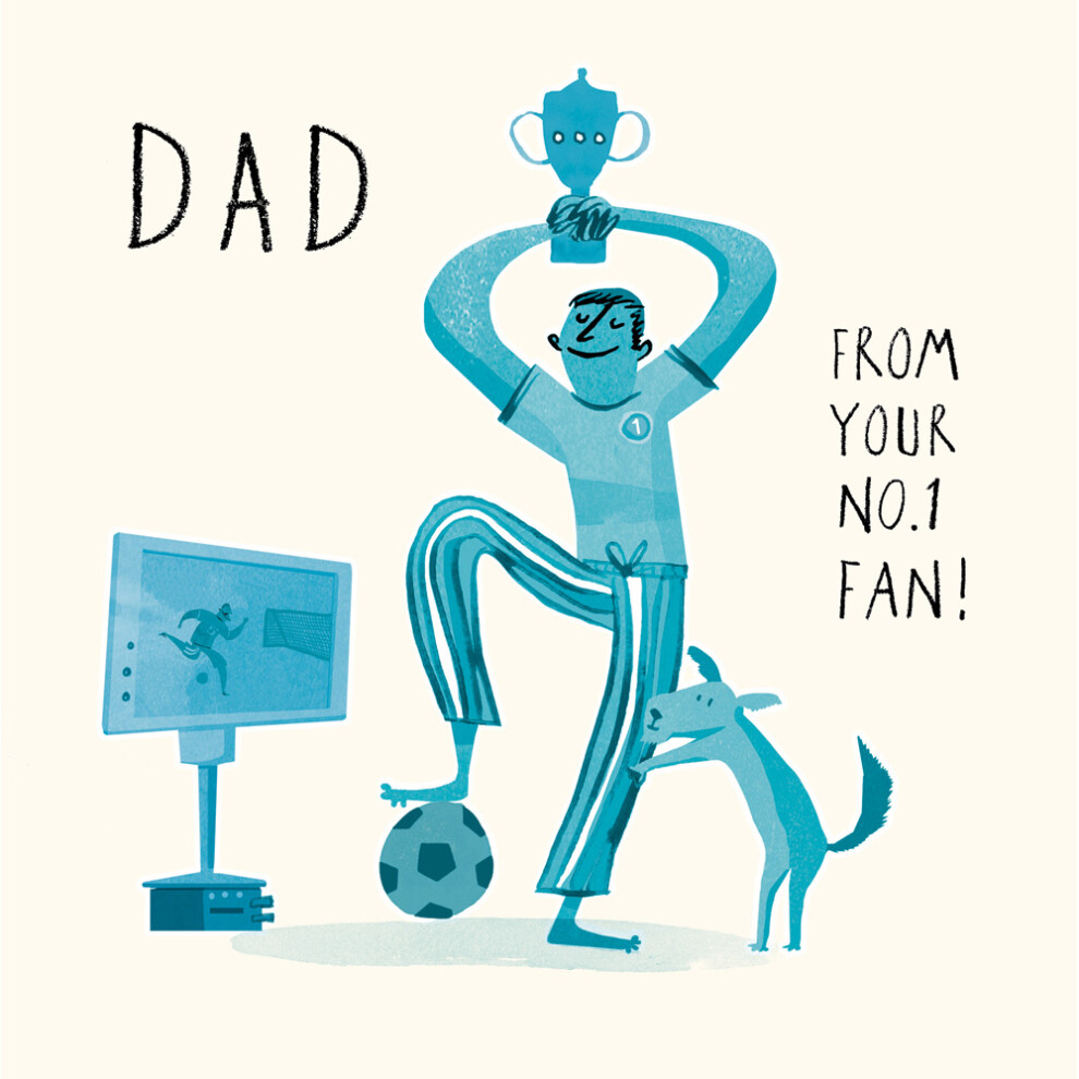 Dad From Your No.1 Fan Happy Father's Day Greeting Card Fathers Day Cards