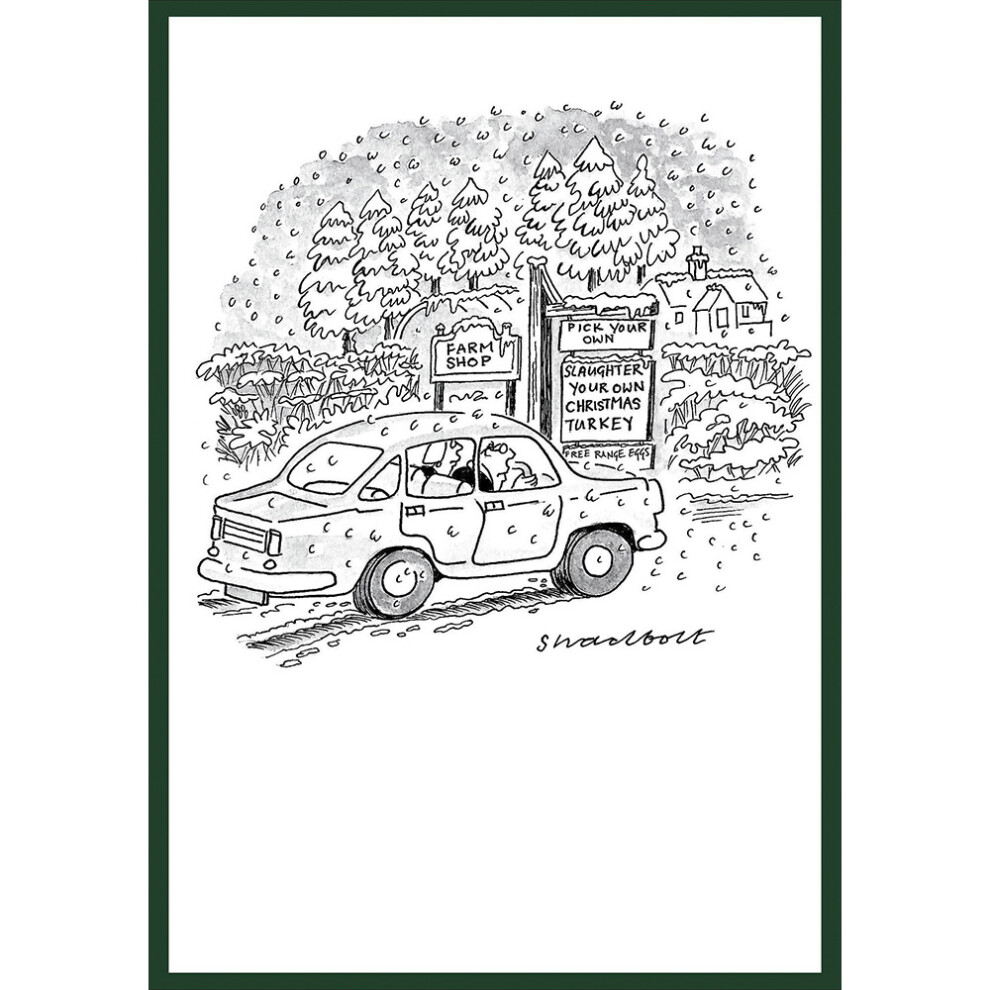 Woodmansterne Funny Shadbolt Pick Your Own Turkey Christmas Card Xmas Cards