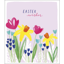 Easter Wishes Artistic Watercolour  Easter Greeting Card Easter Greetings Cards