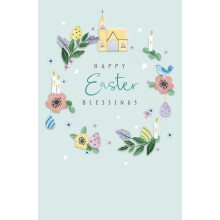 Happy Easter Blessings Religious Easter Greeting Card Easter Greetings Cards