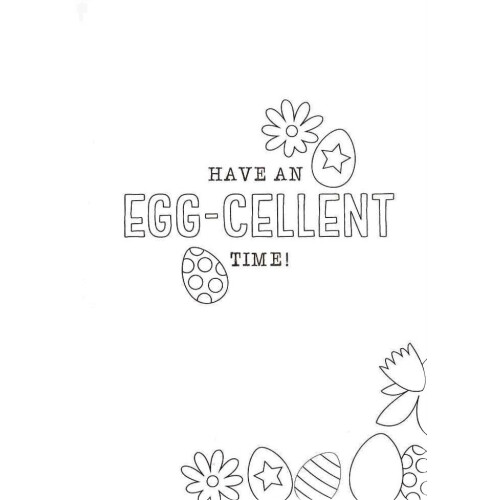 Multi-Caption Colour-Me-In Easter Activity Card With Honeycomb Decoration 2