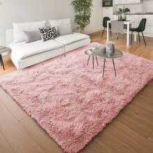 (160cm x 230cm (5ft 3" x 7ft 6"), Pink) Non Slip Rugs Shaggy Thick Large Living Room Rugs Bedroom Carpets Hallway Runner & Bath Door Mats