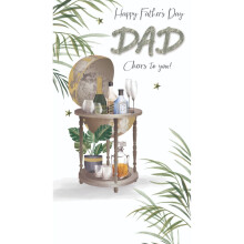 Dad Cheers To You Happy Father's Day Card Champagne Embellished Greeting Cards