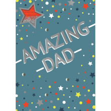 Amazing Dad Stars Embellished Father's Day Card Hand-Finished Greeting Cards