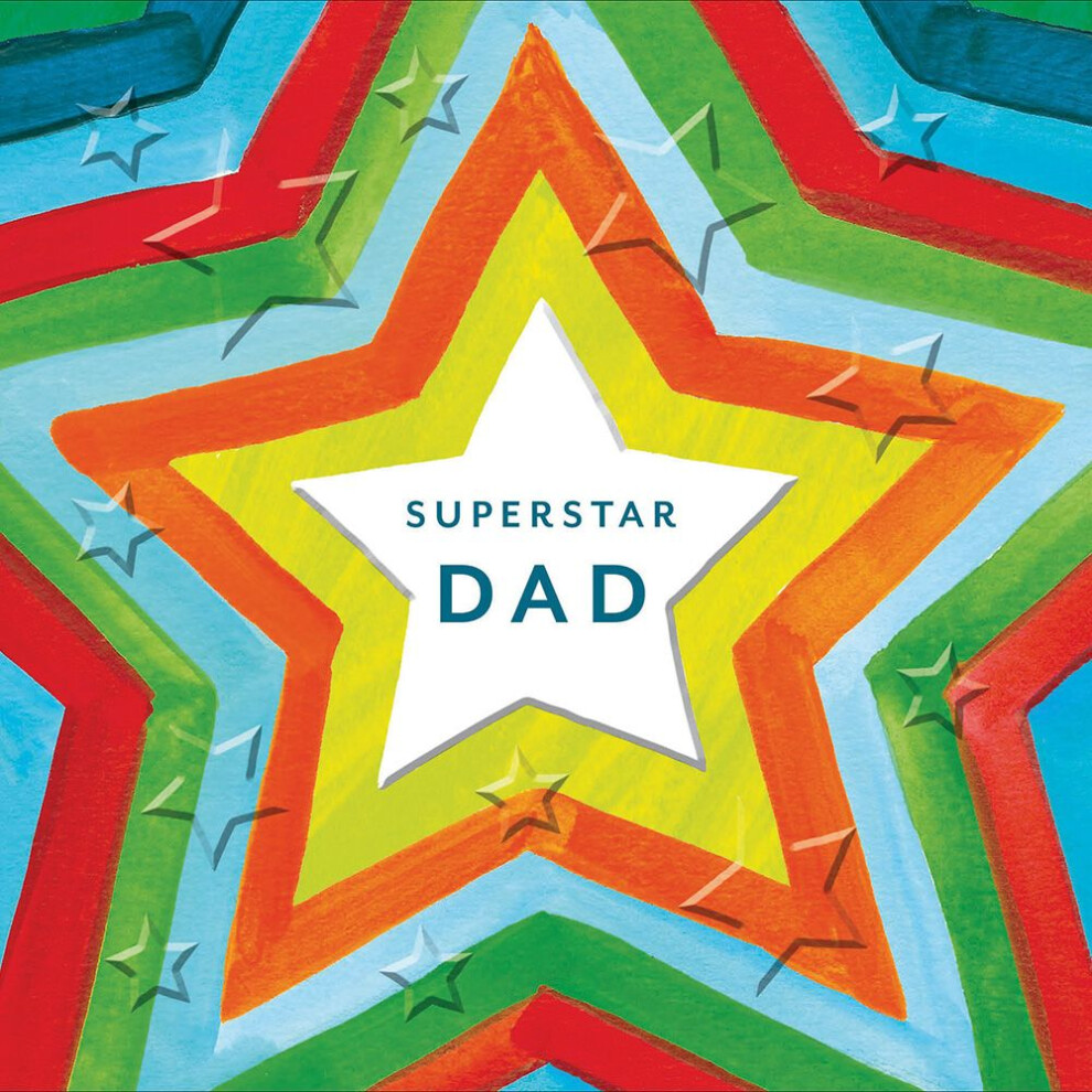 Superstar Dad Retro Stars Father's Day Greeting Card Fathers Day Cards