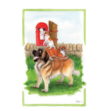 A Helping Hand Big Dogs! Alison's Animals Cartoon Greeting Card Funny