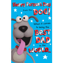From The Dog! Best Dad In The World Funny Father's Day Card Greeting Cards