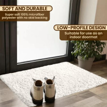 (60cm x 110cm (2ft x 3ft 7")-Door Mats, Cream) Non Slip Rugs Shaggy Thick Large Living Room Rugs Bedroom Carpets Hallway Runner & Bath Door Mats