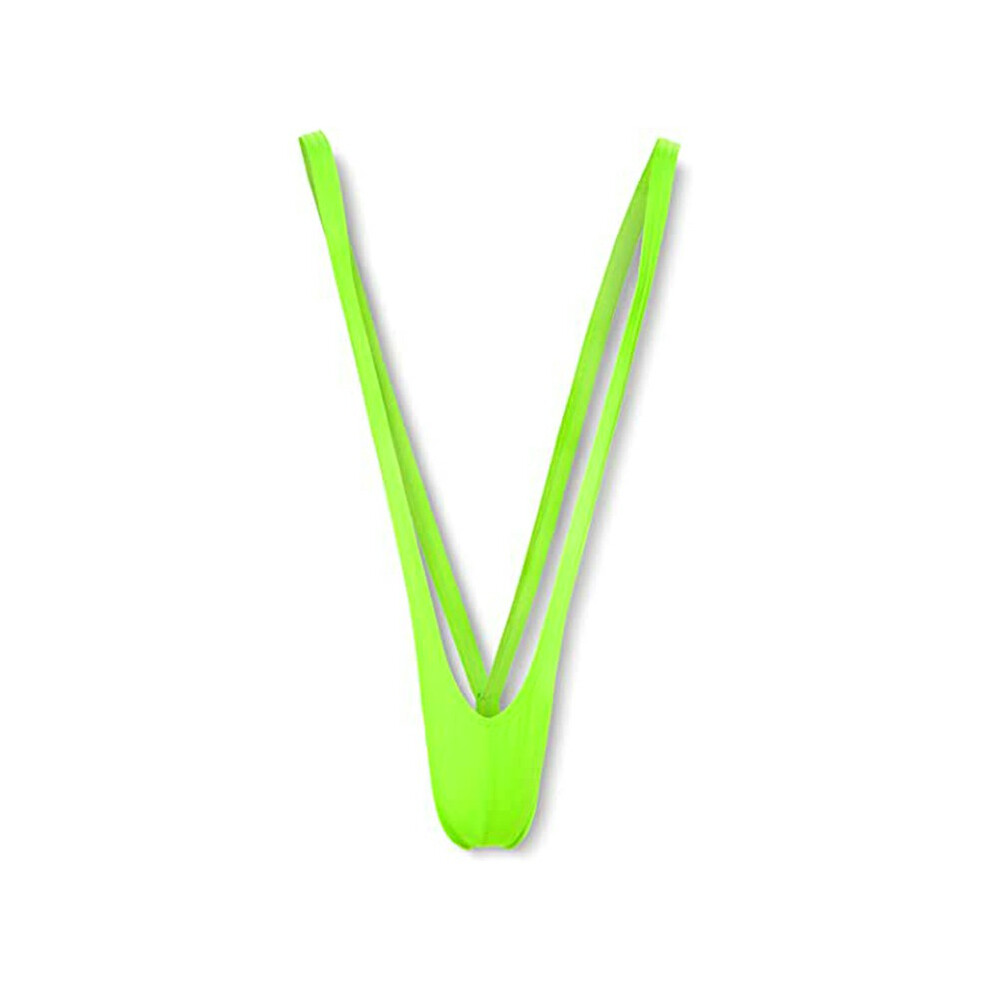 Men Sexy V-shaped Mankini Panties Thong Suspender One-piece Bodysuit Swimwear Underwear Outfit Briefs, One Size