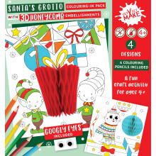 Santa's Grotto Get Set Make Activity Pack Colouring In Set Kids Craft Kits