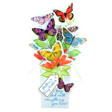 Mother's Day Wishes Butterfly Kisses Mother's Day Pop Up Clever Cube Card