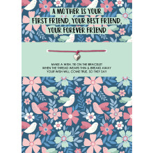 Bracelet Mother Your Best Friend Floral Mother's Day Card & Gift Greeting Card