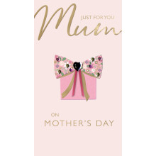 Just For You Mum Pretty In Pink! Mother's Day Hand-Finished Greeting Card
